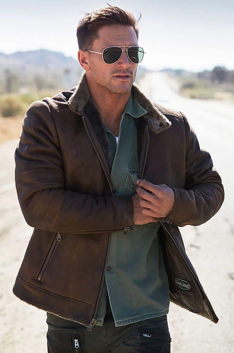 Shearling Sheepskin Bomber Jacket
