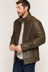 Shearling Sheepskin Bomber Jacket