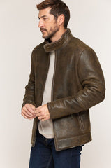Jake Spanish Shearling Sheepskin Bomber Jacket