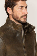 Shearling Sheepskin Bomber Jacket