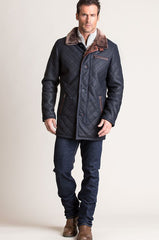 Hayes Quilted Spanish Shearling Sheepskin Car Coat