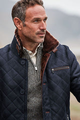Hayes Quilted Spanish Shearling Sheepskin Car Coat