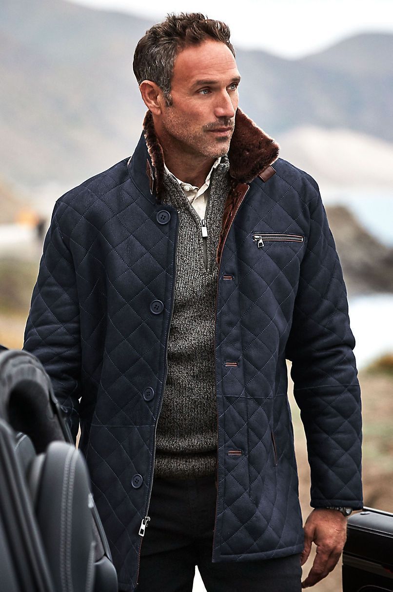 Hayes Quilted Spanish Shearling Sheepskin Car Coat