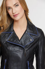 Brooklyn Italian Lambskin Leather Moto Jacket