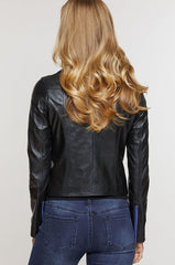 Brooklyn Italian Lambskin Leather Moto Jacket