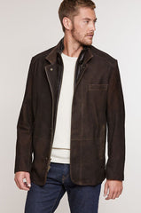 Steven Goatskin Suede Leather Blazer Jacket