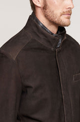 Steven Goatskin Suede Leather Blazer Jacket