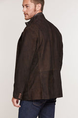 Steven Goatskin Suede Leather Blazer Jacket