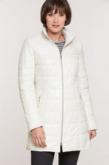 Maria Lambskin Leather Coat with Raccoon Fur Trim and Detachable Hood