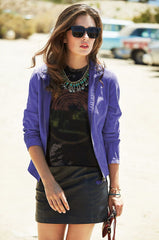 Reversible Goatskin Suede Leather Jacket