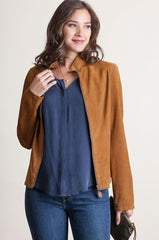 Reversible Goatskin Suede Leather Jacket