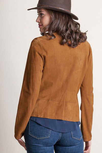 Reversible Goatskin Suede Leather Jacket