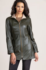 Rebecca Reversible Lambskin Leather Coat