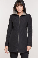 Rowena Reversible Lambskin Leather Coat with Detachable Hood
