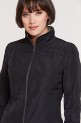 Rowena Reversible Lambskin Leather Coat with Detachable Hood