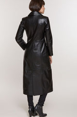 Hazel Full-Length Italian Lambskin Leather Coat