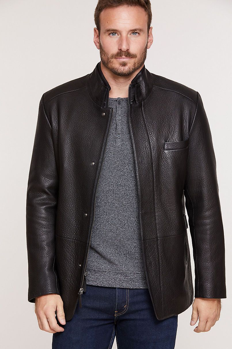 Lambskin Leather Blazer Jacket