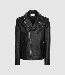 LEATHER BIKER JACKET