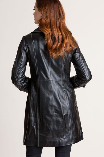 Mia Italian Lambskin Leather Coat