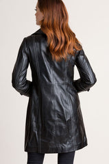 Mia Italian Lambskin Leather Coat