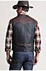Garrison Bison Leather Vest with Concealed Carry Pockets