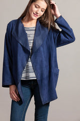 Erica Lambskin Suede Leather Jacket