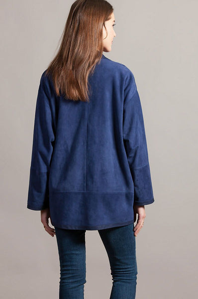 Erica Lambskin Suede Leather Jacket