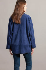 Erica Lambskin Suede Leather Jacket
