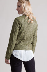 Isabel Crinkle Lambskin Leather Moto Jacket