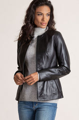 Alessandra Italian Lambskin Leather Jacket