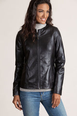 Alessandra Italian Lambskin Leather Jacket