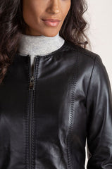 Alessandra Italian Lambskin Leather Jacket