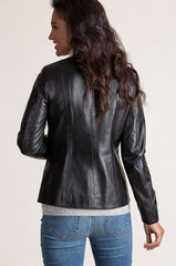 Alessandra Italian Lambskin Leather Jacket