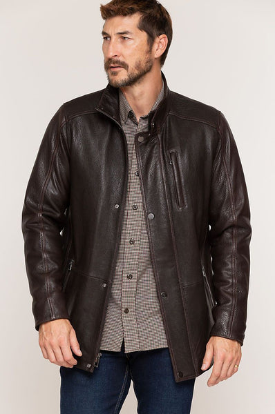Italian Lambskin Leather Car Coat