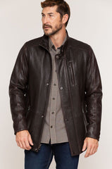 Italian Lambskin Leather Car Coat