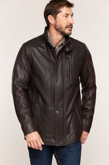 Italian Lambskin Leather Car Coat
