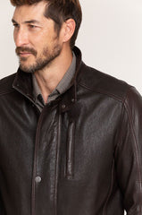 Italian Lambskin Leather Car Coat