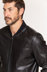 Rocco Lambskin Leather Baseball Jacket