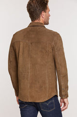 Spencer Italian Lambskin Suede Shirt Jacket