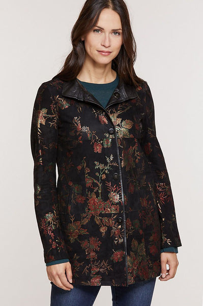 Sonia Reversible Lambskin Suede Leather Jacket