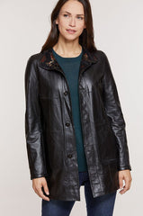 Sonia Reversible Lambskin Suede Leather Jacket