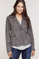 Tara Italian Lambskin Suede Blazer