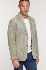 Canyon 2-Button Distressed Lambskin Leather Blazer