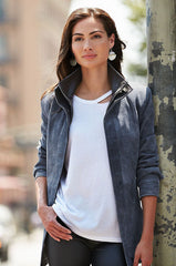 Rory Distressed Lambskin Leather Jacket