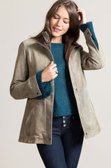 Rory Distressed Lambskin Leather Jacket