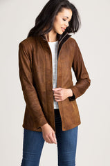 Rory Distressed Lambskin Leather Jacket