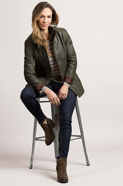 Rory Rustic Lambskin Leather Jacket