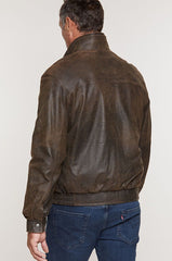 Landon Italian Lambskin Leather Bomber Jacket