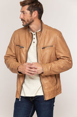 Stanley Lambskin Leather Moto Jacket