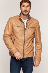 Stanley Lambskin Leather Moto Jacket